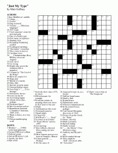 September 2012 Matt Gaffney #39 s Weekly Crossword Contest