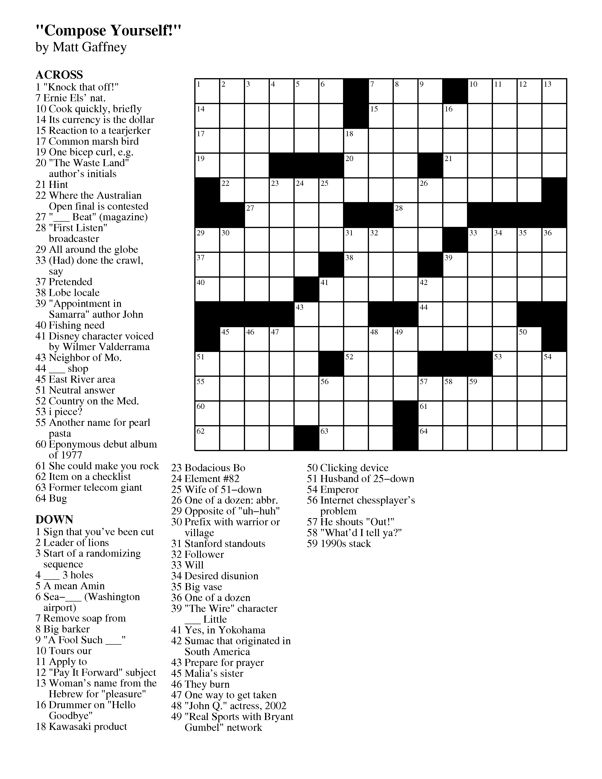 Disney Crossword Puzzles Printable Printable Templates