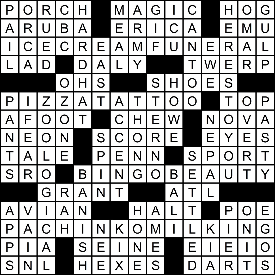 Weekly Crossword Contest  Matt Gaffney's Weekly Crossword Contest