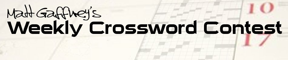 Matt Gaffney's Weekly Crossword Contest
