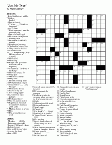 September 2012 Matt Gaffney s Weekly Crossword Contest