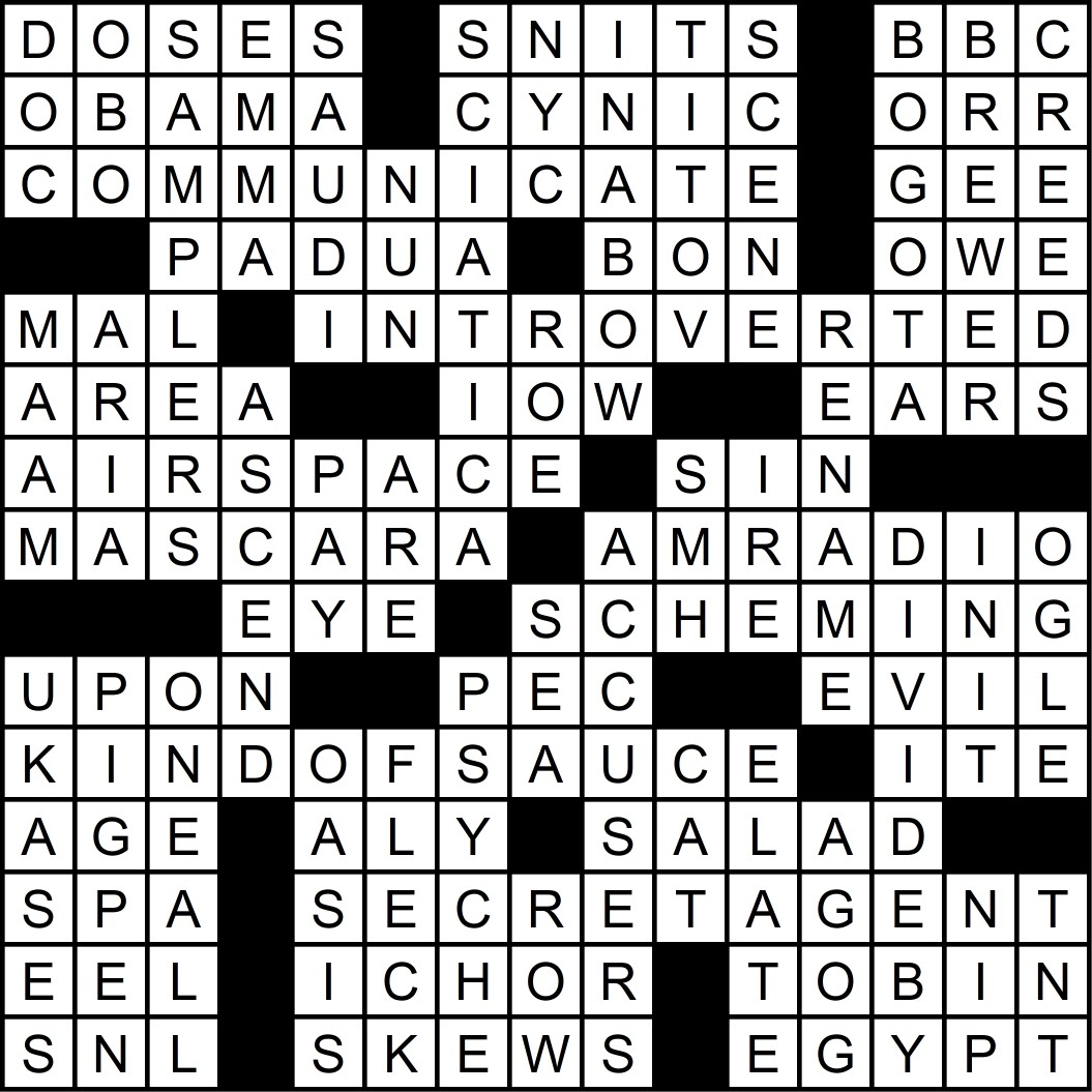 Crossword April 26, Puzzles